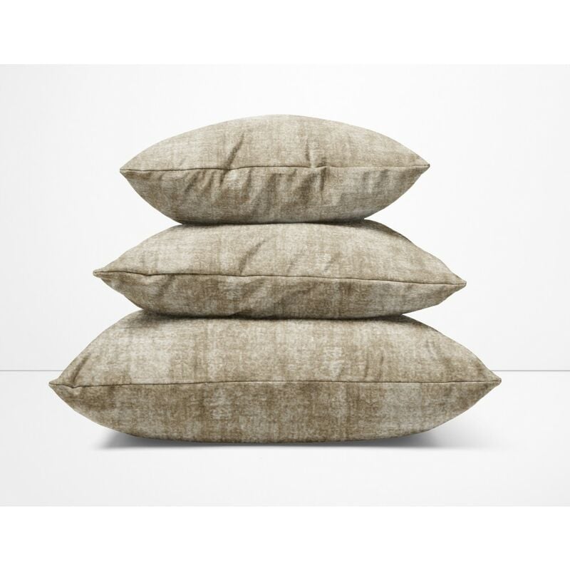 foto del prodotto cuscino arredo velvet beige tortora in morbido tessuto vellutato antimacchia cm. 40 50 60 made in italy cm. 60x60
