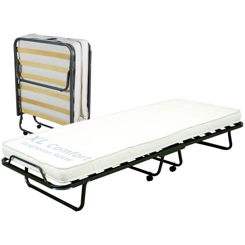 foto del prodotto letto brandina pieghevole a doghe con materasso 90x200 xl comfort cortassa