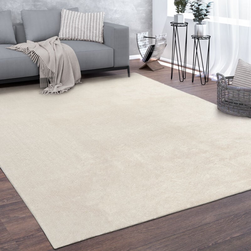 foto del prodotto paco home morbido tappeto a pelo corto per soggiorno, soffice, lavabile, in beige 200x280 cm