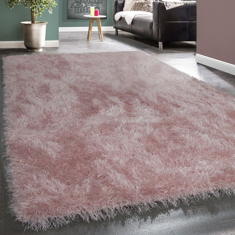 foto del prodotto paco home tappeto salotto moderno soggiorno pelo lungo monocolore peloso moderno 120x170 cm