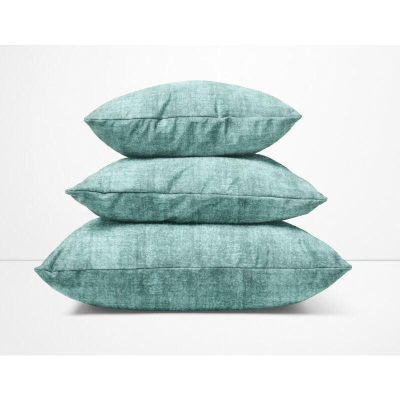 foto del prodotto cuscino arredo velvet verde in morbido tessuto vellutato antimacchia cm. 40 50 60 made in italy cm. 60x60