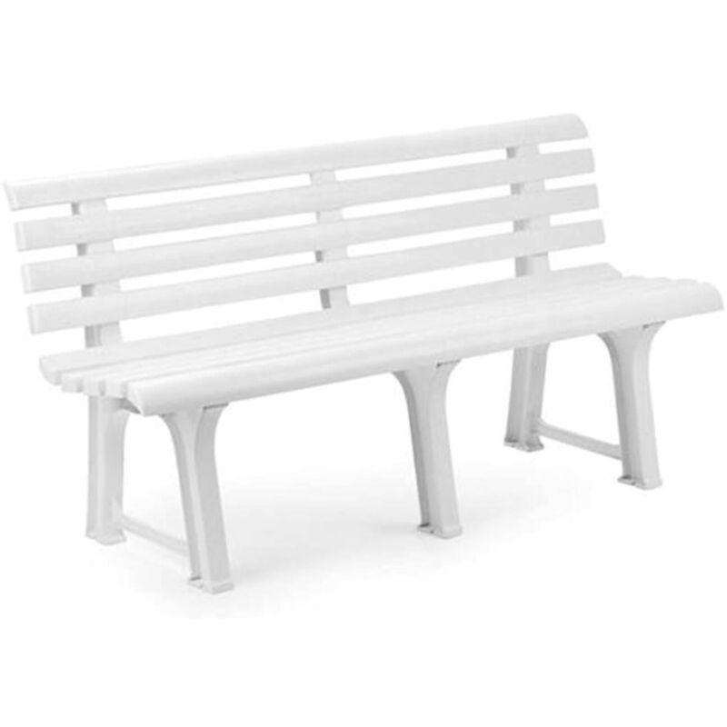 foto del prodotto panchina da esterno artur, panca monoblocco da giardino, panchina outdoor, 100 made in italy, 145x49h74 cm, bianco dmora