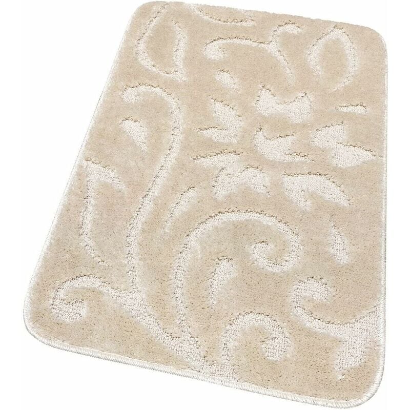 foto del prodotto tappeto bagno morbido scendiletto moderno elegante antiscivolo assorbente 100 made in italy beige 55x90 cm