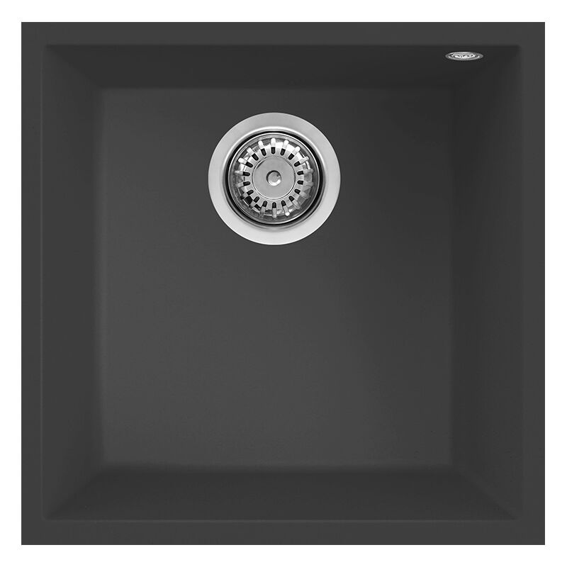 foto del prodotto lavello elleci incasso 1 vasca 44x44 quadra 102 sottotop granitek antracite lgq10259bso
