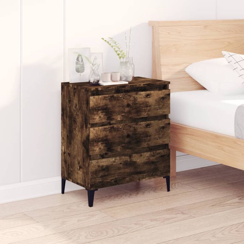 foto del prodotto vidaxl credenza rovere fumo 60x35x70 cm in legno multistrato