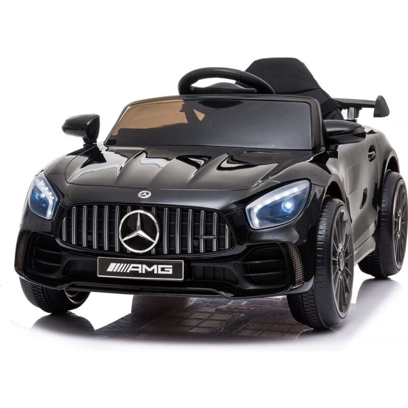 foto del prodotto auto elettrica per bambini mercedes gtr amg 2x25w nera
