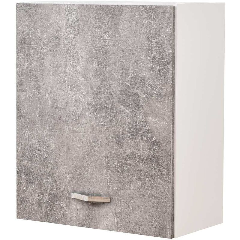 foto del prodotto pensile da cucina armadio sospeso da parete anta singola colore grigio cemento