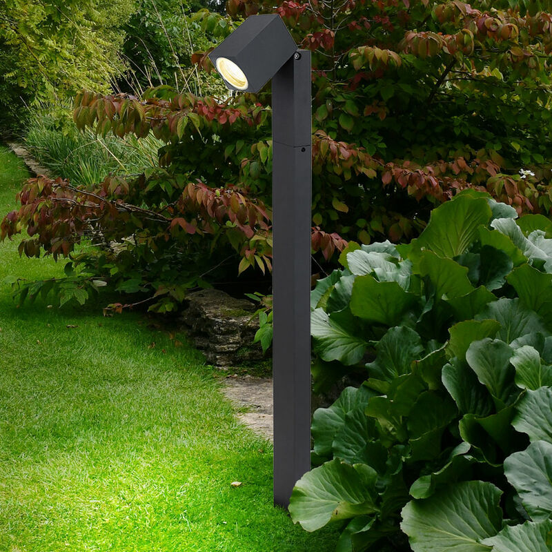 foto del prodotto luci di percorso outdoor antracite lampada da terra da giardino outdoor outdoor outdoor patio standing, orientabile, 1x gu10, lxpxh 11.5x7.2x80 cm