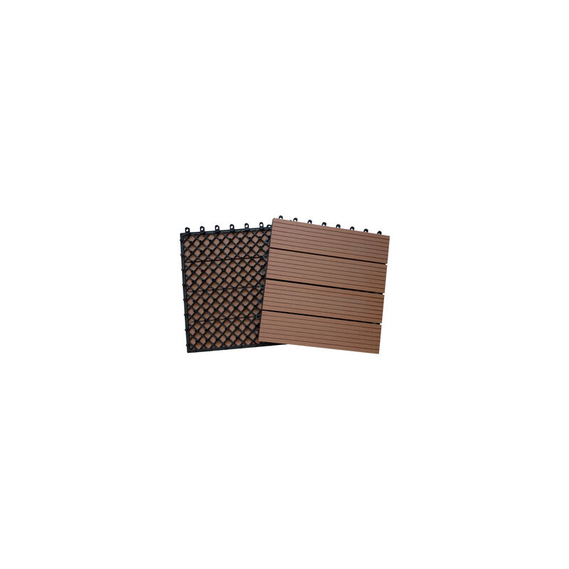 foto del prodotto piastrella pavimento poli wood legno scuro cm. 31x31 pezzi 10 mq. 1