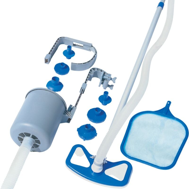 foto del prodotto kit pulizia piscina accessori manutenzione skimmer, retino, spazzola, asta bestway