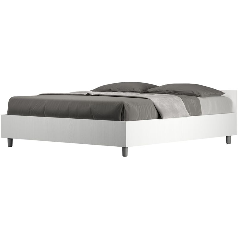 foto del prodotto letto matrimoniale 160x190 cm senza rete nuamo frassino bianco