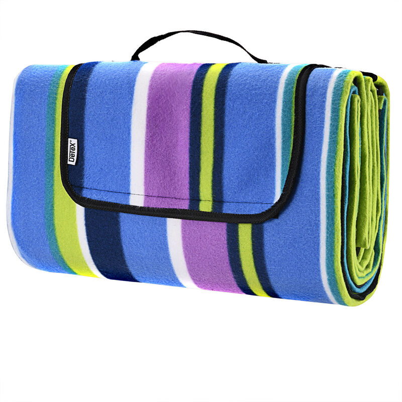 foto del prodotto detex coperta da picnic impermeabile termoisolante lavabile 1 6 persone giochi bimbi outdoor mare 200x200cm, streifen de 