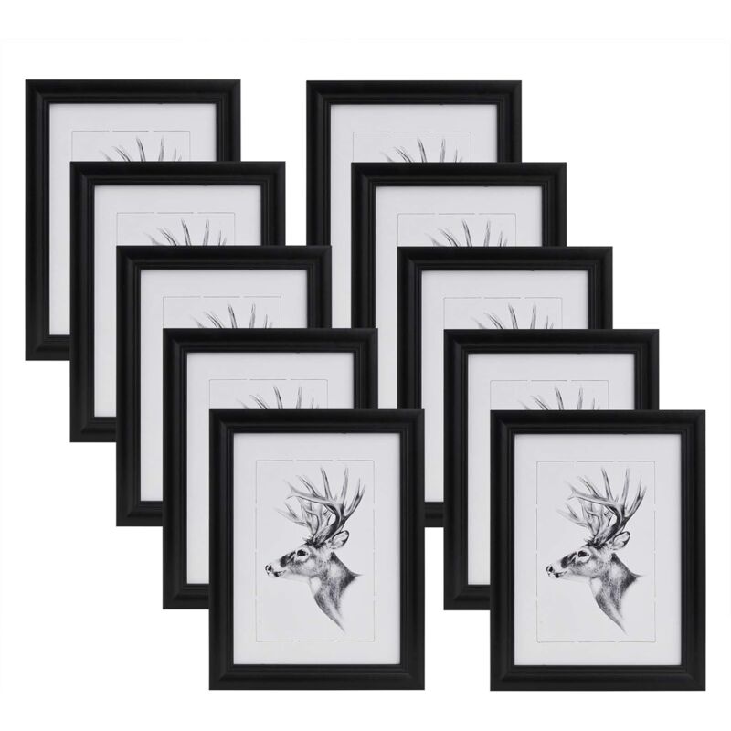 foto del prodotto woltu cornici per foto 21x29.7cm a4 portafoto da tavolo da parete moderno 10 pezzi nero