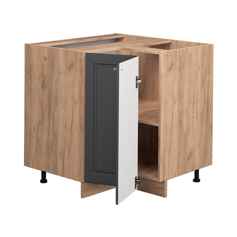 foto del prodotto mobile ad angolo cucina fame line, antracite oro, 80.5 cm senza piano di lavoro vicco