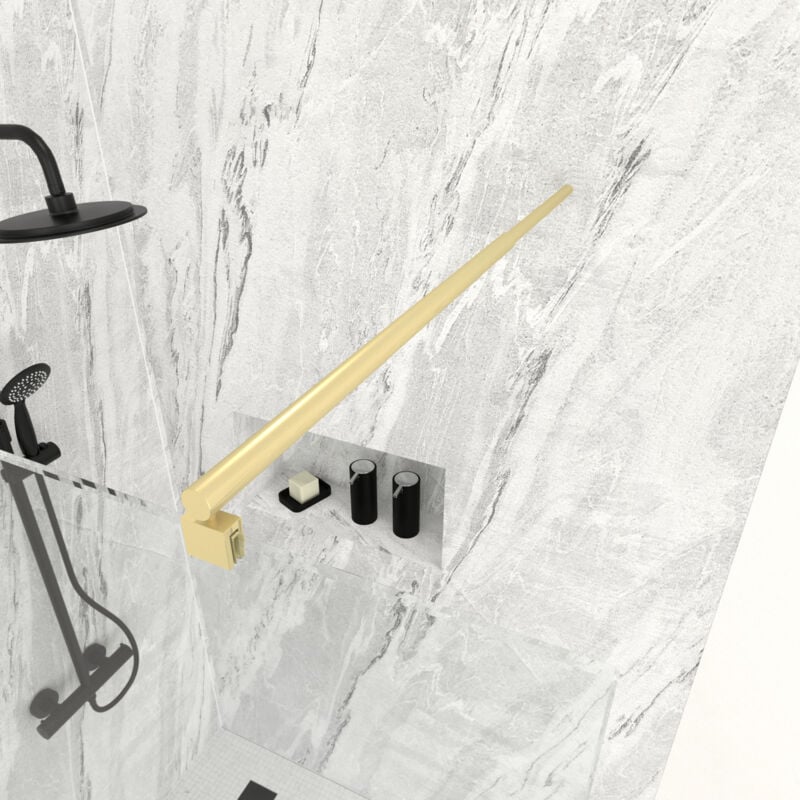 foto del prodotto aurlane barra stabilizzatrice finitura oro spazzolato estensibile da 70 a 100 cm per parete freedom 2 gold
