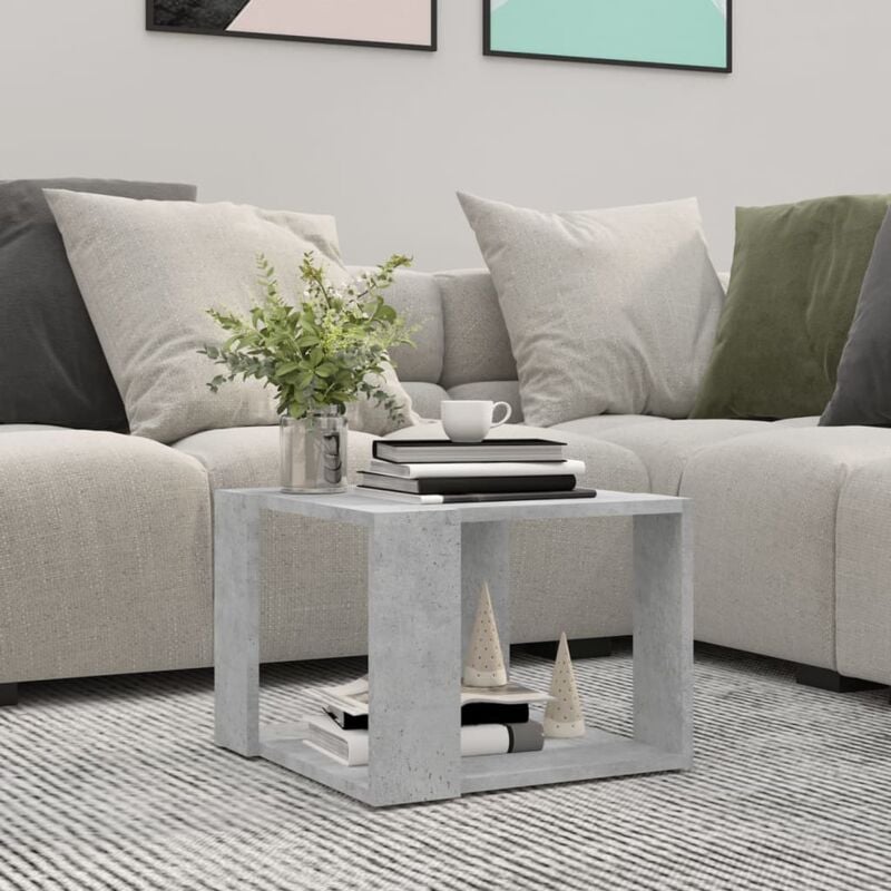 foto del prodotto tavolino basso da caff tavolino da salotto grigio cemento 40x40x30cm legno multistrato bv978608 bonnevie
