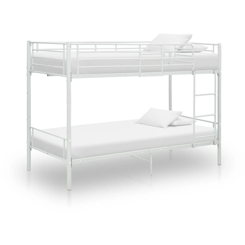 foto del prodotto letto a castello struttura letto letto per adulti bianco in metallo 90x200 cm bv970269 bonnevie
