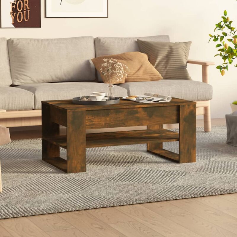 foto del prodotto tavolino basso da caff tavolino da salotto rovere anticato 102x55x45 cm legno multistrato bv246085 bonnevie