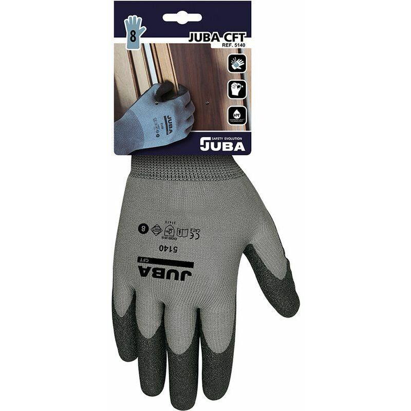 foto del prodotto guanto da giardinaggio senza cuciture nylon pvc taglia 10 juba