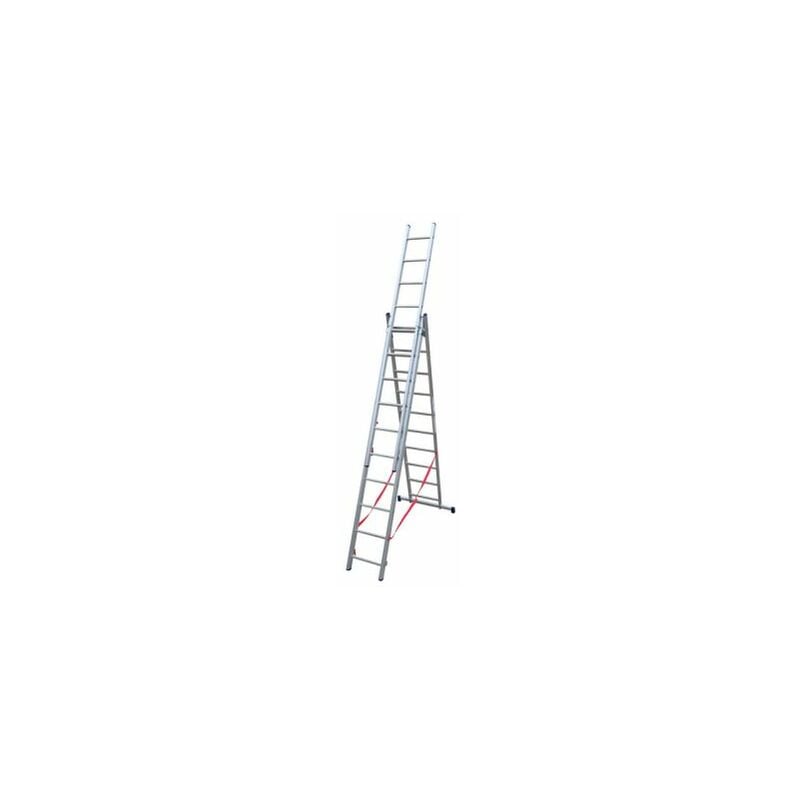 immagine 0 del prodotto scala in alluminio a 3 elementi stilo gradini n 3x10 h max cm. 622 facal