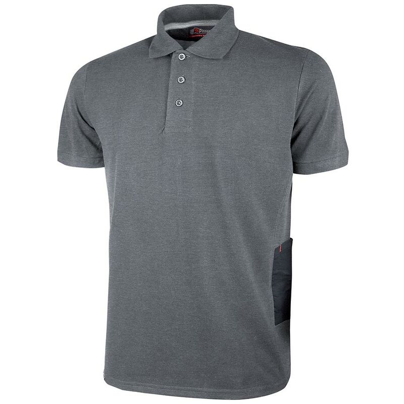 foto del prodotto upower gap polo t shirt maglietta maglia da lavoro leggera cotone e poliestere grey meteorite taglia xl