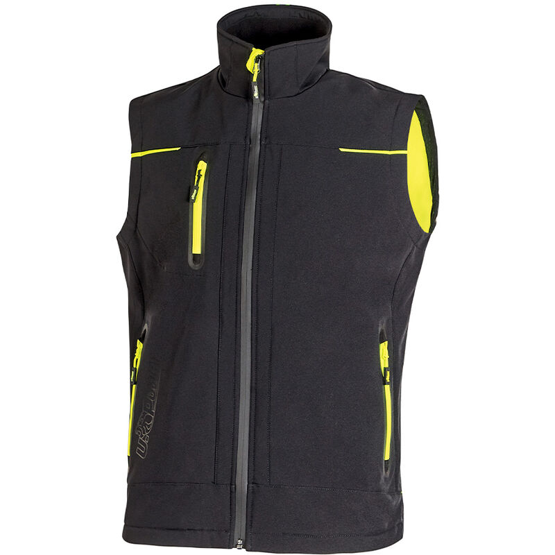 foto del prodotto u power upower universe gilet smanicato da lavoro impermeabile antivento traspirante black carbon taglia s