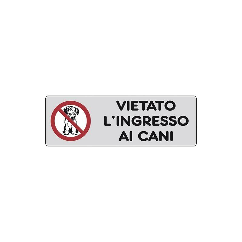 foto del prodotto etic. ades. 150x50 vietato ingresso cani 10 pezzi