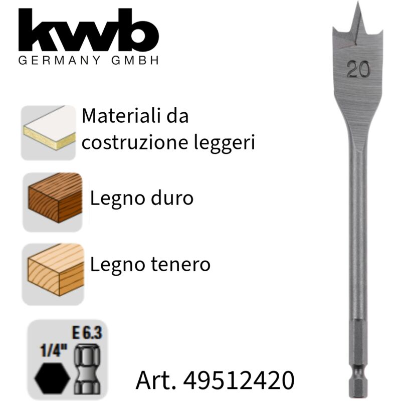 foto del prodotto mecchia per legno profi 20mm kwb