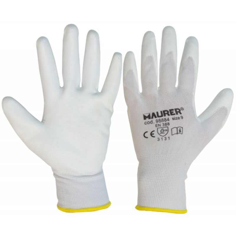 foto del prodotto guanti lavoro poliuretano bianco seattle tg.10 maurer cf. cavali