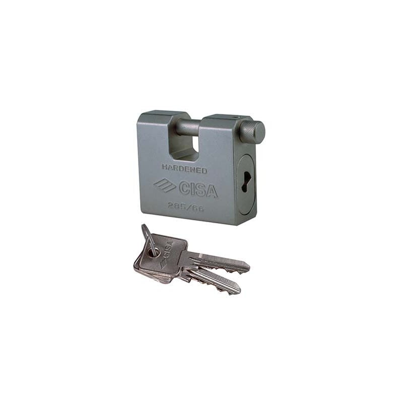 foto del prodotto cisa lucchetto antiscasso 28550 acciaio carbonitrurato chiavi 2 mm 75