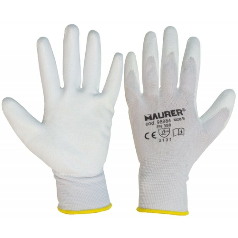 foto del prodotto guanti lavoro poliuretano bianco seattle tg.11 maurer cf. cavali
