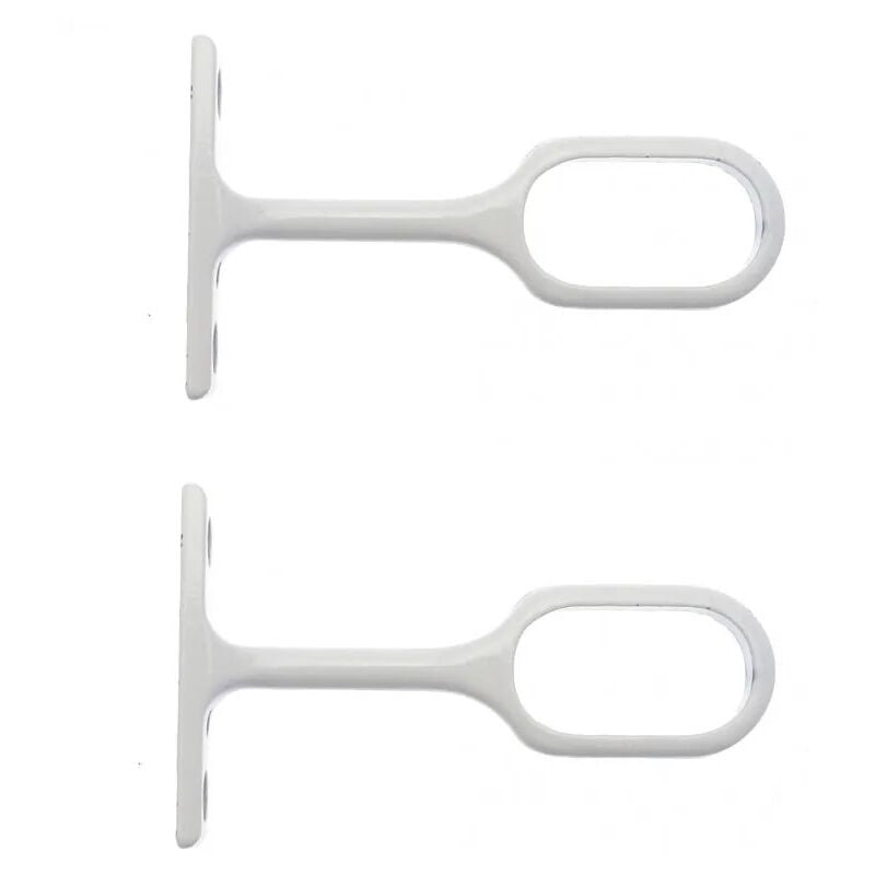 foto del prodotto porta tubo ovale per armadio, 30x15mm, proiezione 55mm, bianco, 2 pezzi