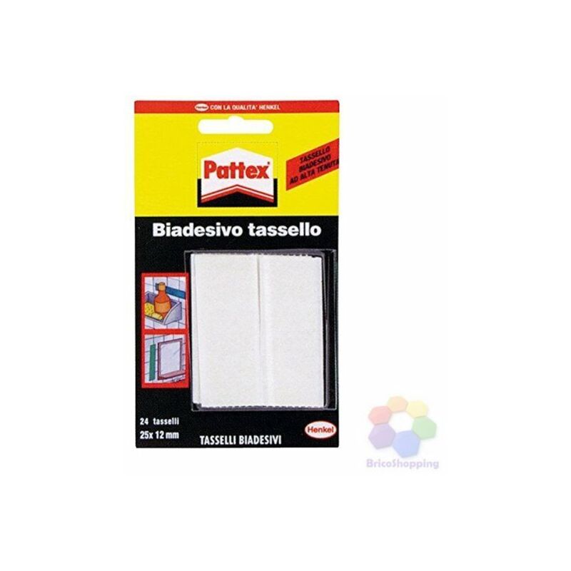 foto del prodotto biadesivo soffice pattex bollini pretagliati mm 25x12 pattex 24 pezzi