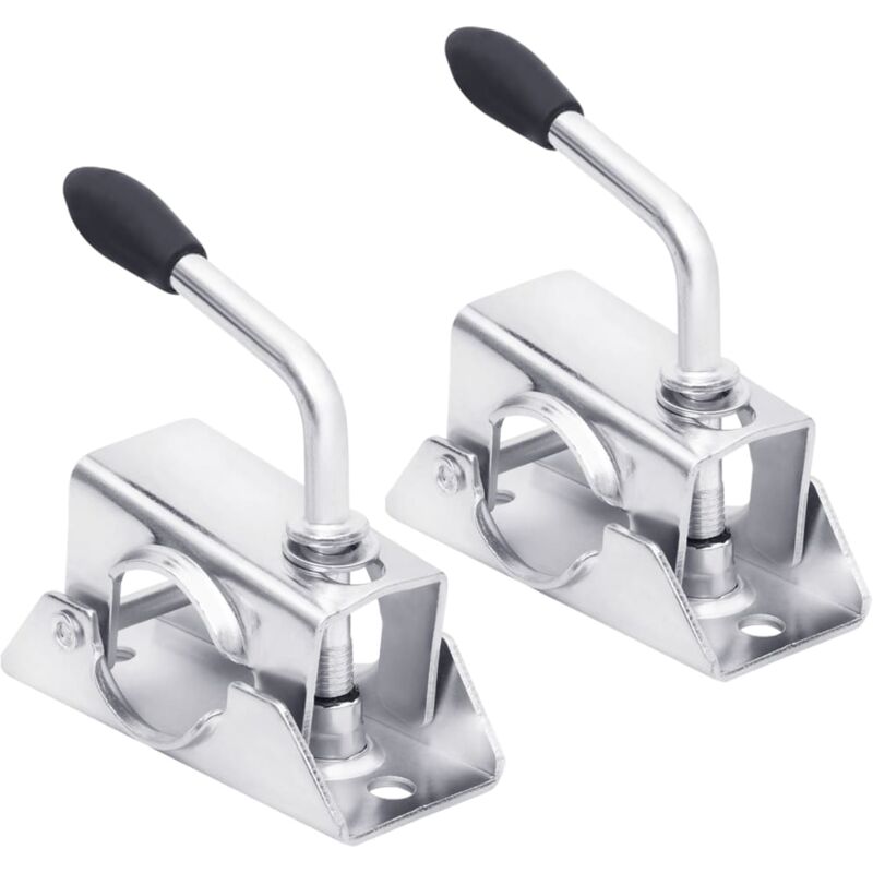 foto del prodotto vidaxl morsetti per ruotino 2pz 13,5x6,5x14 cm acciaio zincato