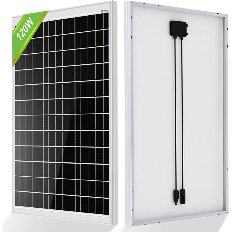 foto del prodotto carica della batteria di classe del pannello solare mono da 120 w 18 v per la casa della roulotte fuori dalla griglia eco worthy