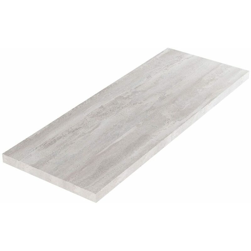 foto del prodotto mensolone per lavabo bagno da 120cm in legno tinta cemento