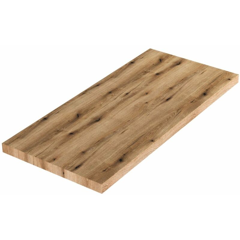 foto del prodotto kiamami valentina mensola in legno per lavabo bagno appoggio 100cm rovere naturale