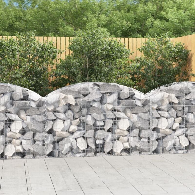 foto del prodotto vidaxl cesto gabbione ad arco 150x50x80 100 cm ferro zincato