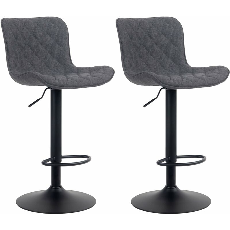 immagine 0 del prodotto sgabello emma bar set di 2 nero tessuto
