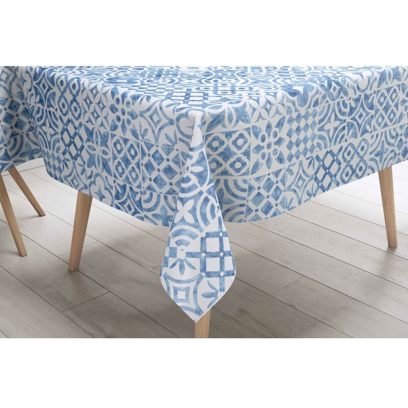 foto del prodotto tex family tovaglia lima in tela cerata plastificata lavabile idrorepellente in pvc maiolica mare made in italy cm. 140x180 x6 persone