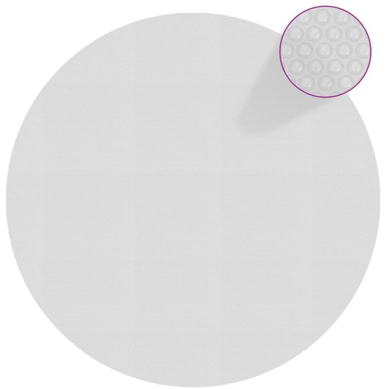 foto del prodotto vidaxl pellicola galleggiante solare pe piscina 381 cm grigia