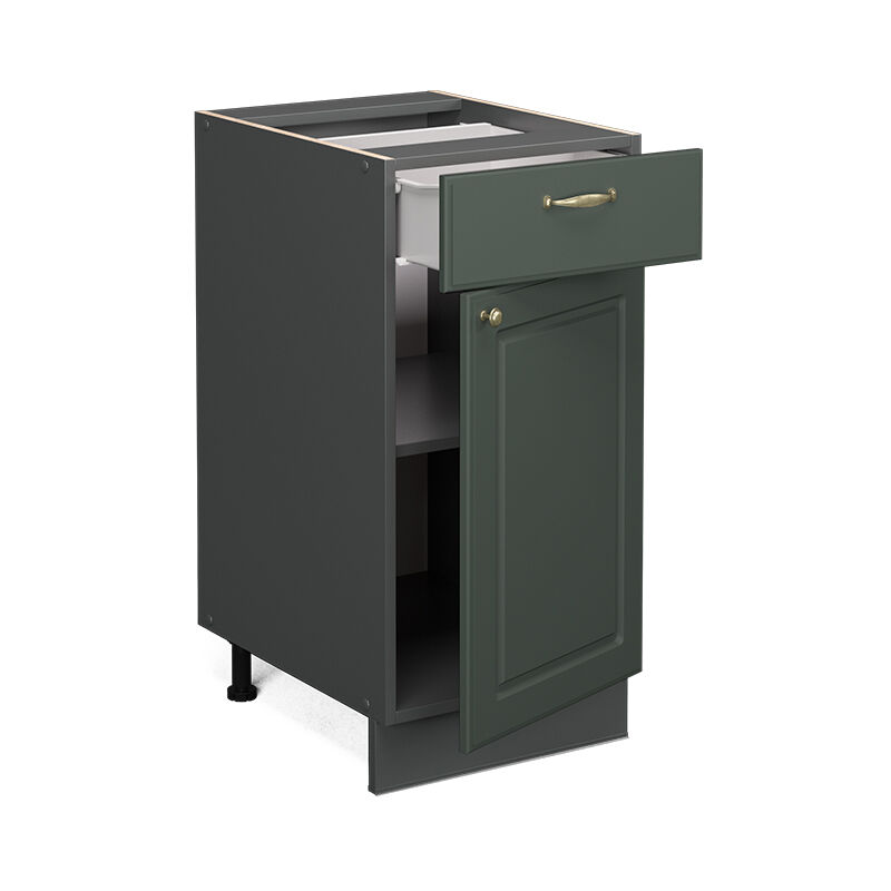 foto del prodotto mobiletto base per cucina fame line, verde oro country house, 40 cm senza piano di lavoro vicco
