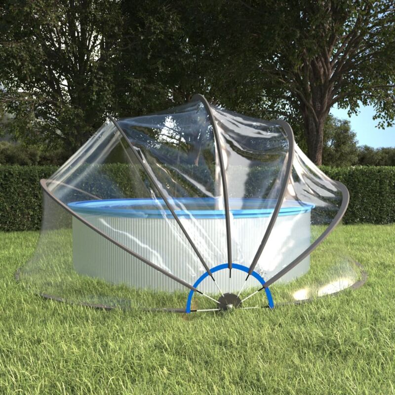 foto del prodotto vidaxl cupola per piscina rotonda 467x234 cm pvc