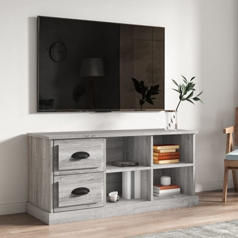 foto del prodotto vidaxl mobile porta tv grigio sonoma 102x35,5x47,5cm legno multistrato