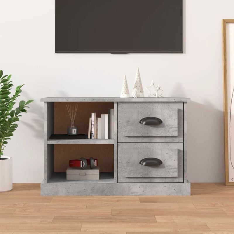 foto del prodotto vidaxl mobile porta tv grigio cemento 73x35,5x47,5cm legno multistrato