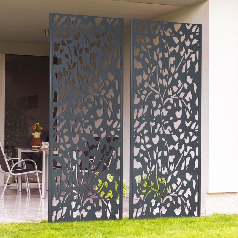 foto del prodotto pannello decorativo universale 160 x 60 cm flower grigio