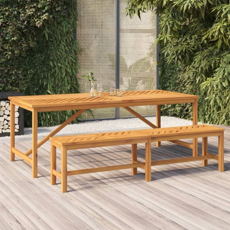 foto del prodotto tavolo da pranzo da giardino 200x90x74 cm legno massello acacia vidaxl