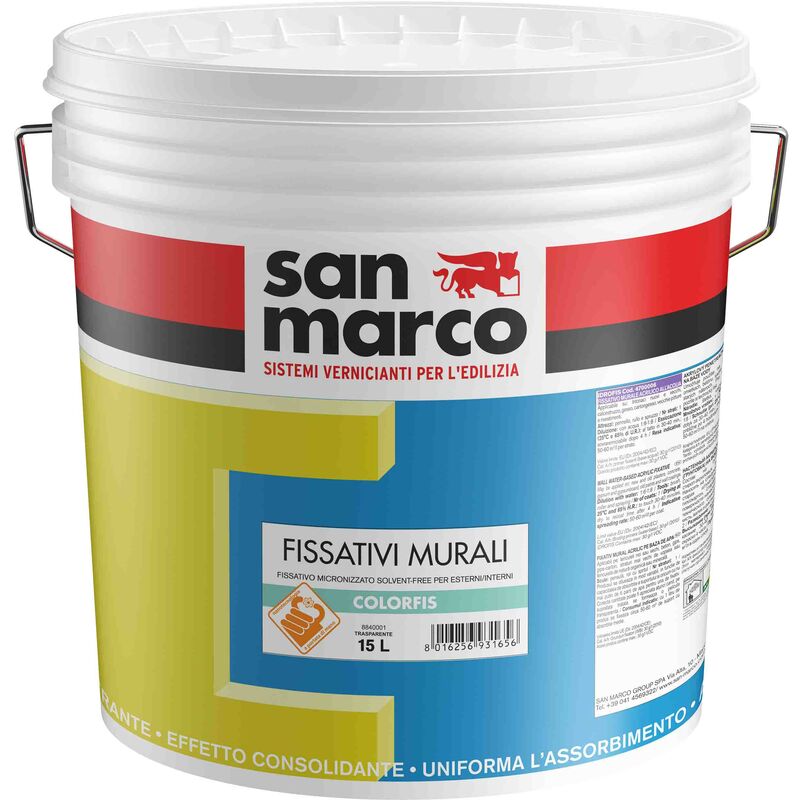 foto del prodotto san marco colorfis fissativo murale micronizzato lt 5 isolante idrodiluibile
