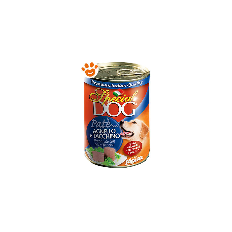 foto del prodotto special dog adult pat agnello e tacchino special dog adult pat agnello e tacchino lattina da 400 gr monge