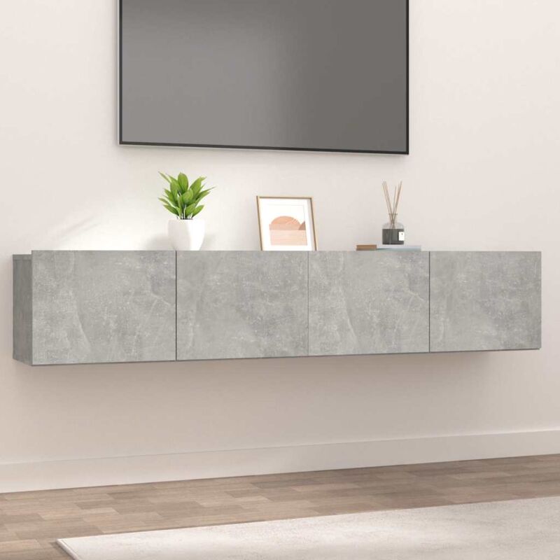 foto del prodotto vidaxl mobili porta tv 2pz grigio cemento 80x30x30cm legno multistrato